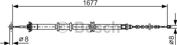 BOSCH 1 987 482 208 - Жило, ръчна спирачка vvparts.bg