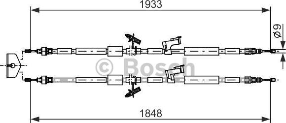 BOSCH 1 987 482 280 - Жило, ръчна спирачка vvparts.bg