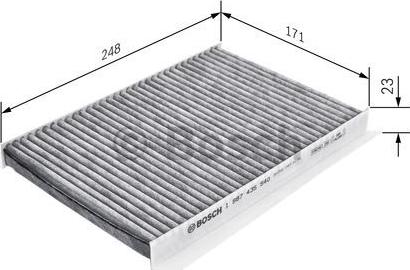 BOSCH 1 987 435 540 - Филтър купе (поленов филтър) vvparts.bg