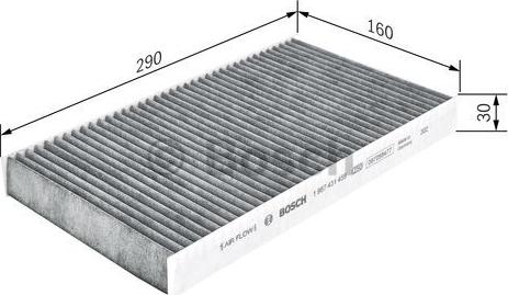 BOSCH 1 987 431 459 - Филтър купе (поленов филтър) vvparts.bg