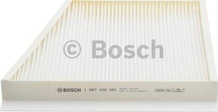 BOSCH 1 987 432 081 - Филтър купе (поленов филтър) vvparts.bg