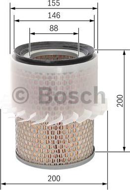 BOSCH 1 987 429 186 - Въздушен филтър vvparts.bg