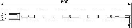 BOSCH 1 987 474 971 - Предупредителен контактен сензор, износване на накладките vvparts.bg