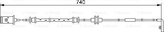 BOSCH 1 987 474 973 - Предупредителен контактен сензор, износване на накладките vvparts.bg