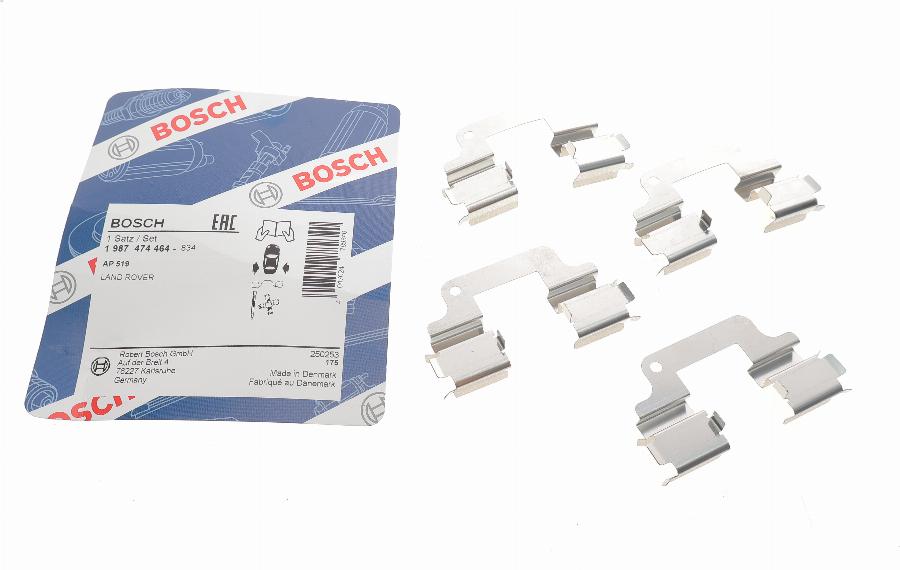 BOSCH 1 987 474 464 - Комплект принадлежности, дискови накладки vvparts.bg