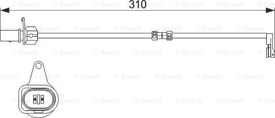 BOSCH 1 987 474 506 - Предупредителен контактен сензор, износване на накладките vvparts.bg