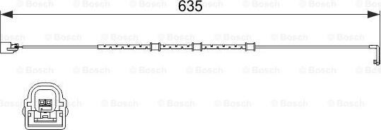 BOSCH 1 987 474 515 - Предупредителен контактен сензор, износване на накладките vvparts.bg