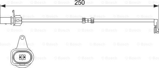 BOSCH 1 987 474 510 - Предупредителен контактен сензор, износване на накладките vvparts.bg
