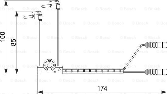 BOSCH 1 987 474 584 - Предупредителен контактен сензор, износване на накладките vvparts.bg