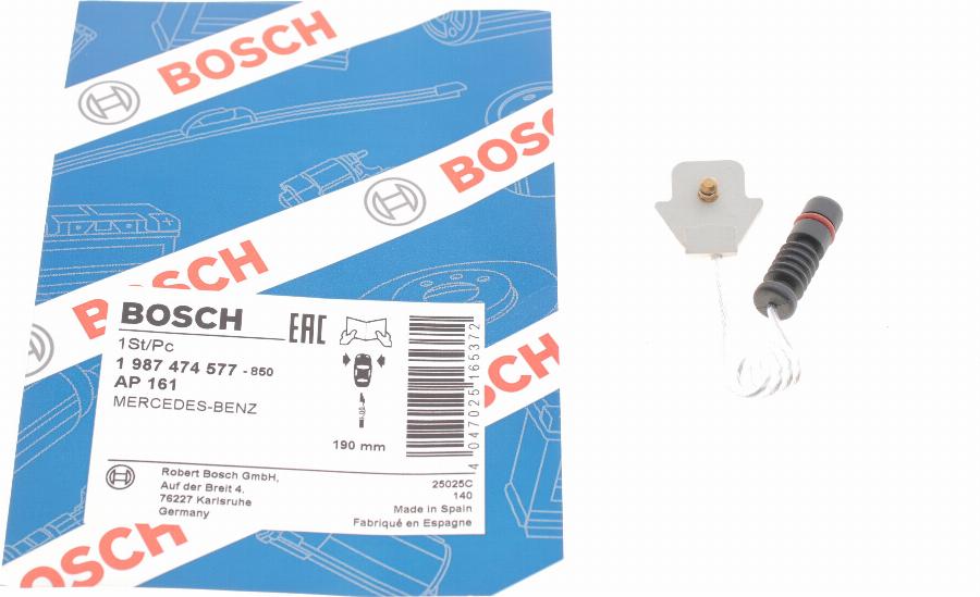 BOSCH 1 987 474 577 - Предупредителен контактен сензор, износване на накладките vvparts.bg