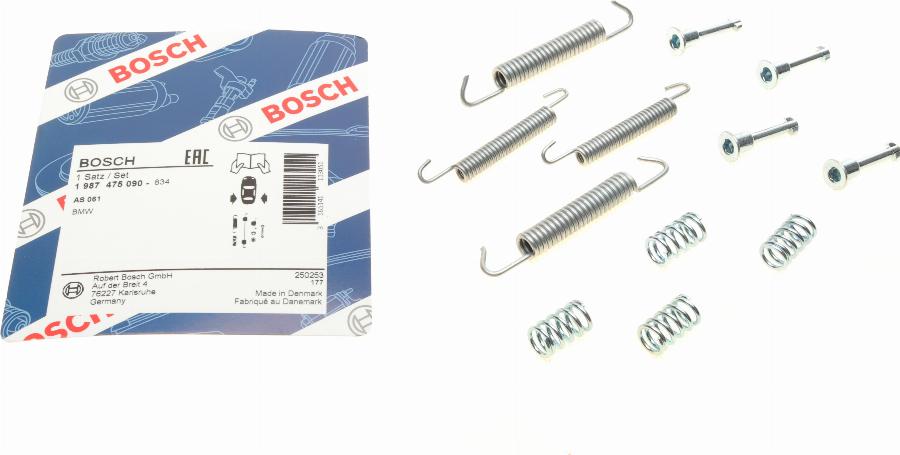 BOSCH 1 987 475 090 - Комплект принадлежности, челюсти за ръчна спирачка vvparts.bg