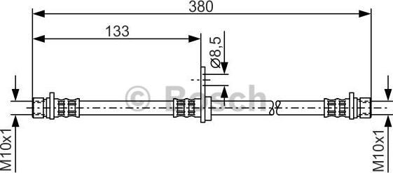 BOSCH 1 987 476 929 - Спирачен маркуч vvparts.bg