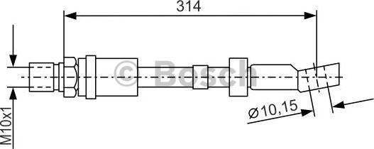 BOSCH 1 987 476 408 - Спирачен маркуч vvparts.bg