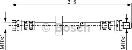 BOSCH 1 987 476 601 - Спирачен маркуч vvparts.bg