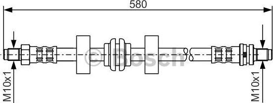 BOSCH 1 987 476 602 - Спирачен маркуч vvparts.bg