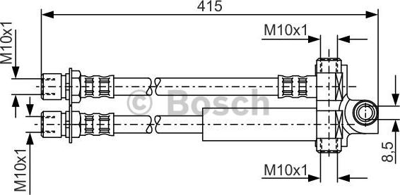 BOSCH 1 987 476 615 - Спирачен маркуч vvparts.bg