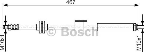 BOSCH 1 987 476 631 - Спирачен маркуч vvparts.bg