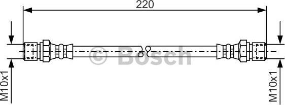 BOSCH 1 987 476 090 - Спирачен маркуч vvparts.bg