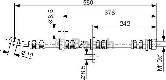 BOSCH 1 987 476 070 - Спирачен маркуч vvparts.bg