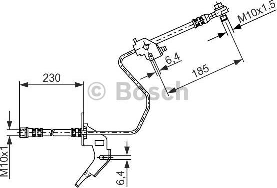 BOSCH 1 987 476 199 - Спирачен маркуч vvparts.bg