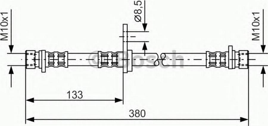 BOSCH 1987476109 - Спирачен маркуч vvparts.bg