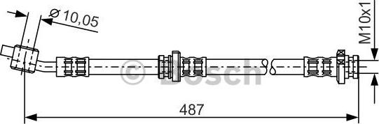 BOSCH 1 987 476 135 - Спирачен маркуч vvparts.bg