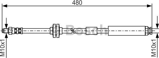 BOSCH 1 987 476 824 - Спирачен маркуч vvparts.bg