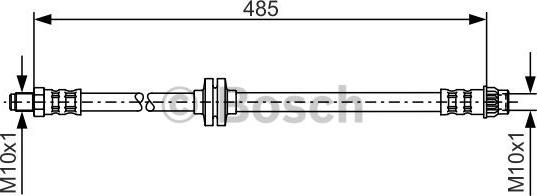 BOSCH 1 987 476 827 - Спирачен маркуч vvparts.bg