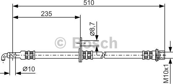 BOSCH 1 987 476 355 - Спирачен маркуч vvparts.bg