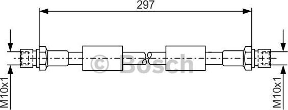 BOSCH 1 987 476 380 - Спирачен маркуч vvparts.bg