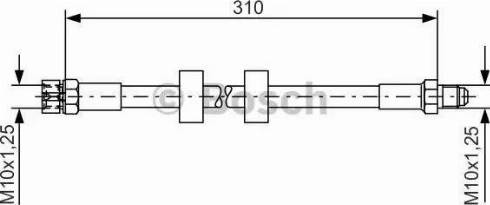 BOSCH 1 987 476 240 - Спирачен маркуч vvparts.bg