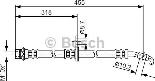 BOSCH 1 987 476 255 - Спирачен маркуч vvparts.bg