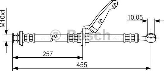 BOSCH 1 987 476 206 - Спирачен маркуч vvparts.bg