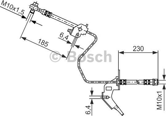 BOSCH 1 987 476 200 - Спирачен маркуч vvparts.bg