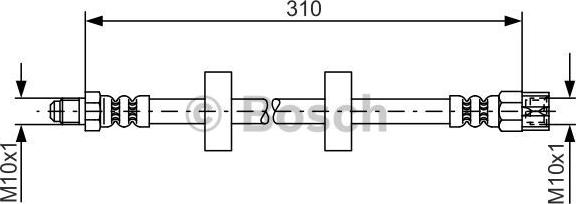 BOSCH 1 987 476 217 - Спирачен маркуч vvparts.bg