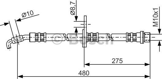 BOSCH 1 987 476 758 - Спирачен маркуч vvparts.bg