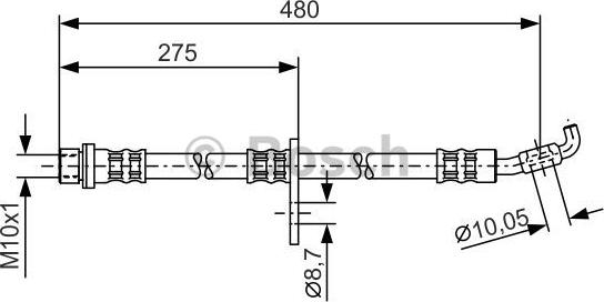 BOSCH 1 987 476 757 - Спирачен маркуч vvparts.bg