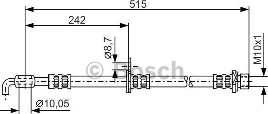 BOSCH 1 987 476 780 - Спирачен маркуч vvparts.bg