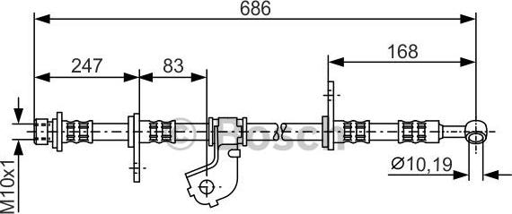 BOSCH 1 987 476 734 - Спирачен маркуч vvparts.bg