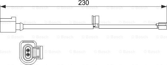 BOSCH 1 987 473 531 - Предупредителен контактен сензор, износване на накладките vvparts.bg