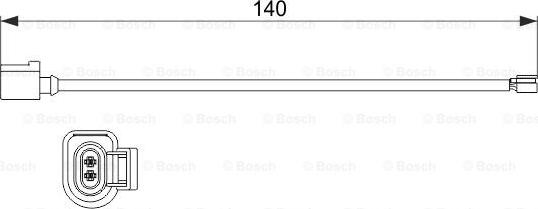BOSCH 1 987 473 528 - Предупредителен контактен сензор, износване на накладките vvparts.bg