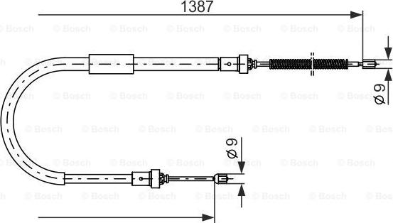 BOSCH 1 987 477 940 - Жило, ръчна спирачка vvparts.bg