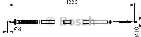 BOSCH 1 987 477 973 - Жило, ръчна спирачка vvparts.bg