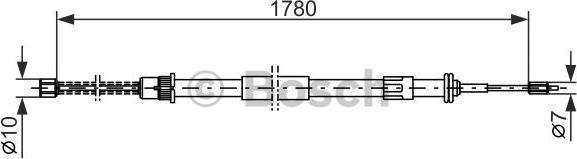 BOSCH 1 987 477 486 - Жило, ръчна спирачка vvparts.bg