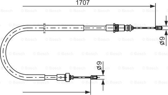 BOSCH 1 987 477 587 - Жило, ръчна спирачка vvparts.bg