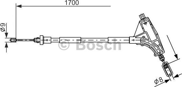 BOSCH 1 987 477 575 - Жило, ръчна спирачка vvparts.bg