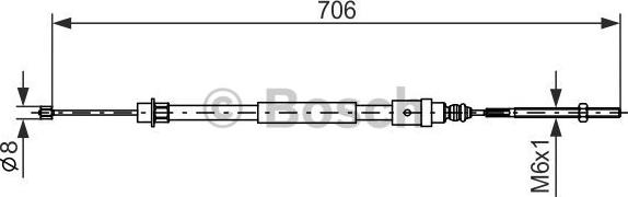 BOSCH 1 987 477 578 - Жило, ръчна спирачка vvparts.bg