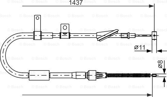 BOSCH 1 987 477 606 - Жило, ръчна спирачка vvparts.bg