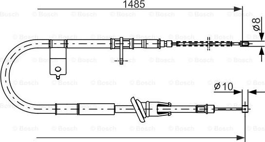 BOSCH 1 987 477 612 - Жило, ръчна спирачка vvparts.bg