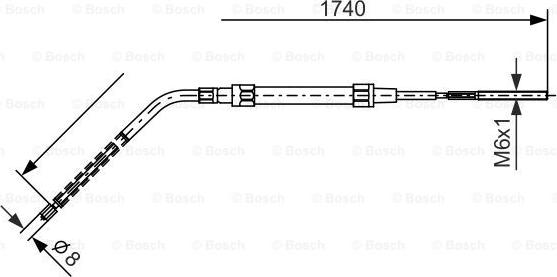 BOSCH 1 987 477 689 - Жило, ръчна спирачка vvparts.bg